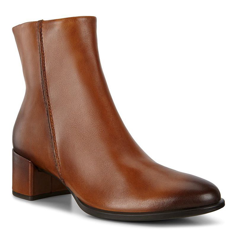 Women Boots Ecco Shape 35 Block - Heels Brown - India LNAYTK741